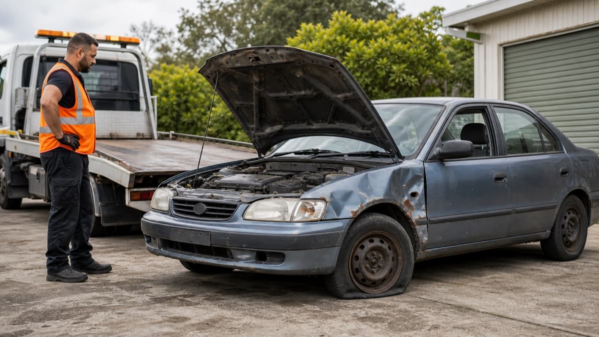 Damaged car